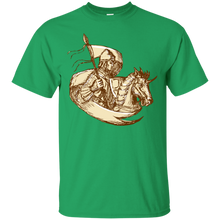 Load image into Gallery viewer, Knight On Horse Holding Flag Drawing T-Shirt