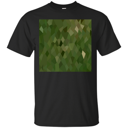Jungle Green Abstract Low Polygon Background T-Shirt