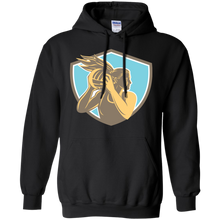 Load image into Gallery viewer, Netball Player Rebound Ball Shield Retro T-Shirt