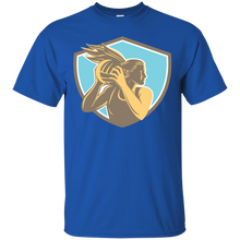 Load image into Gallery viewer, Netball Player Rebound Ball Shield Retro T-Shirt