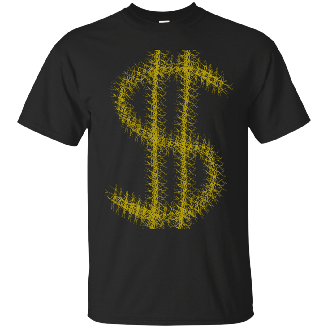 Gold dollar sign money cash design T-shirt T-Shirt