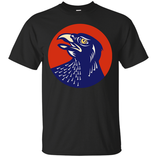 Hawk Head Looking Up Circle Retro T-Shirt