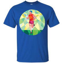 Load image into Gallery viewer, Marathon Runner Running Circle Low Polygon T-Shirt