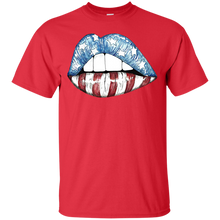 Load image into Gallery viewer, American Flag Lips T-Shirt