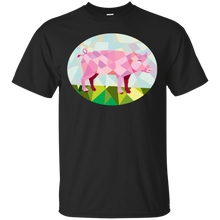 Load image into Gallery viewer, Tamworth Pig Side Oval Low Polygon T-Shirt