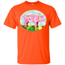 Load image into Gallery viewer, Tamworth Pig Side Oval Low Polygon T-Shirt