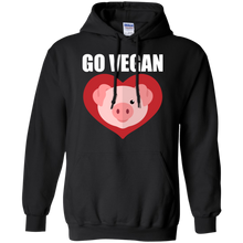 Load image into Gallery viewer, Go Vegan Pig Heart Vegetarian Vegetable Lover T-Shirt