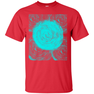 Blue vortex wave flower swirl abstract art T-Shirt T-Shirt