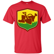 Load image into Gallery viewer, Spade Gumboot Watering Can Shield Retro T-Shirt