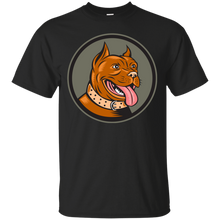 Load image into Gallery viewer, Pitbull Dog Mongrel Head Circle Woodcut T-Shirt