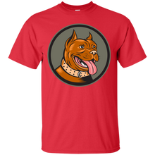 Load image into Gallery viewer, Pitbull Dog Mongrel Head Circle Woodcut T-Shirt